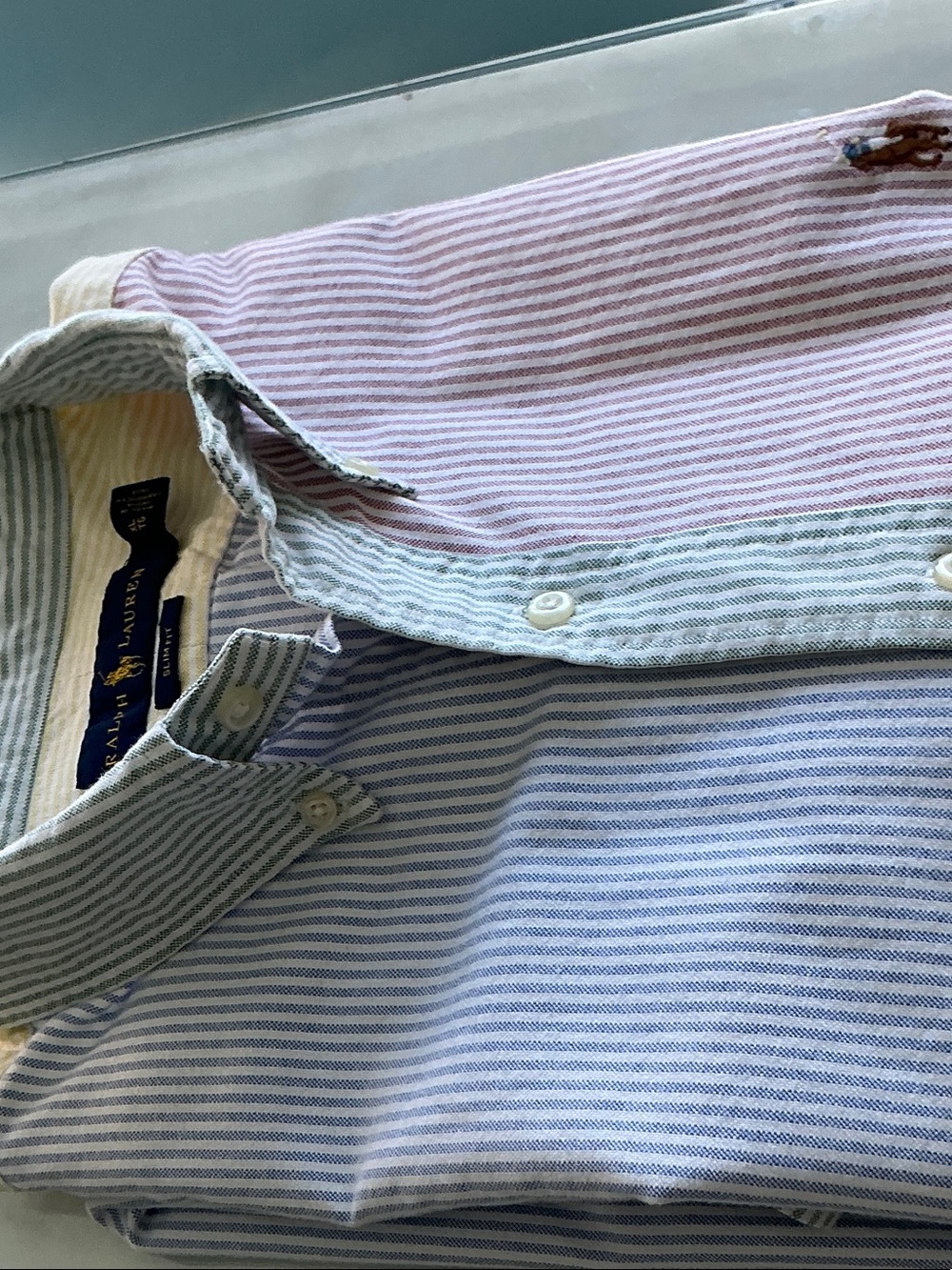 Ralph Lauren Multi-Stripe Oxford Shirt - Blue, Pink & Green